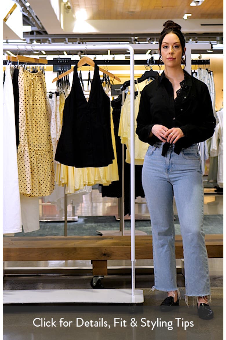 Paloma Button-Up Peplum Halter Top video