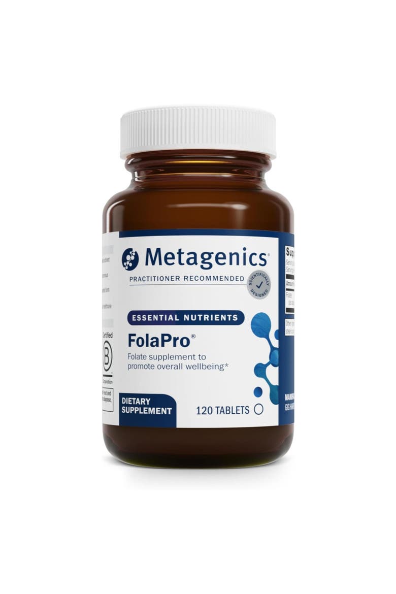 FolaPro L-5-MTHF Folate Methylation Support Supplement 120 Tablets, Main, color, None
