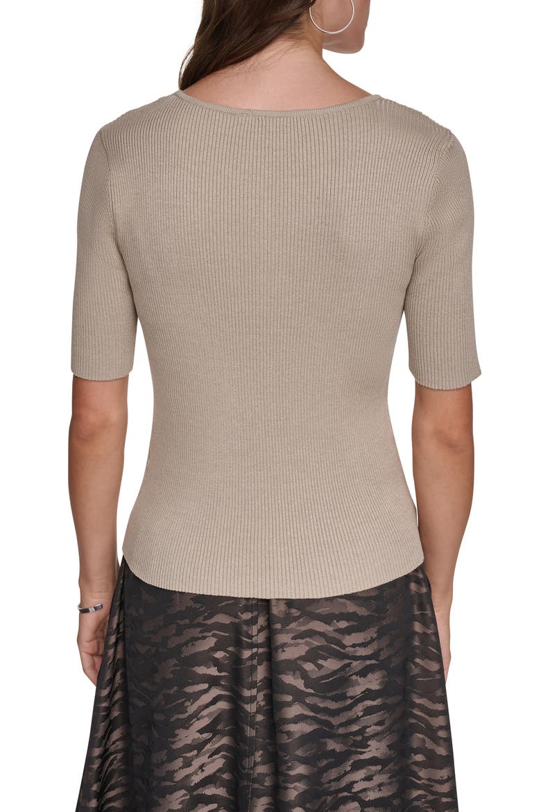 Grommet Rib Sweater, Alternate, color, PUTTY