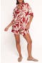 selected Red Palm Print