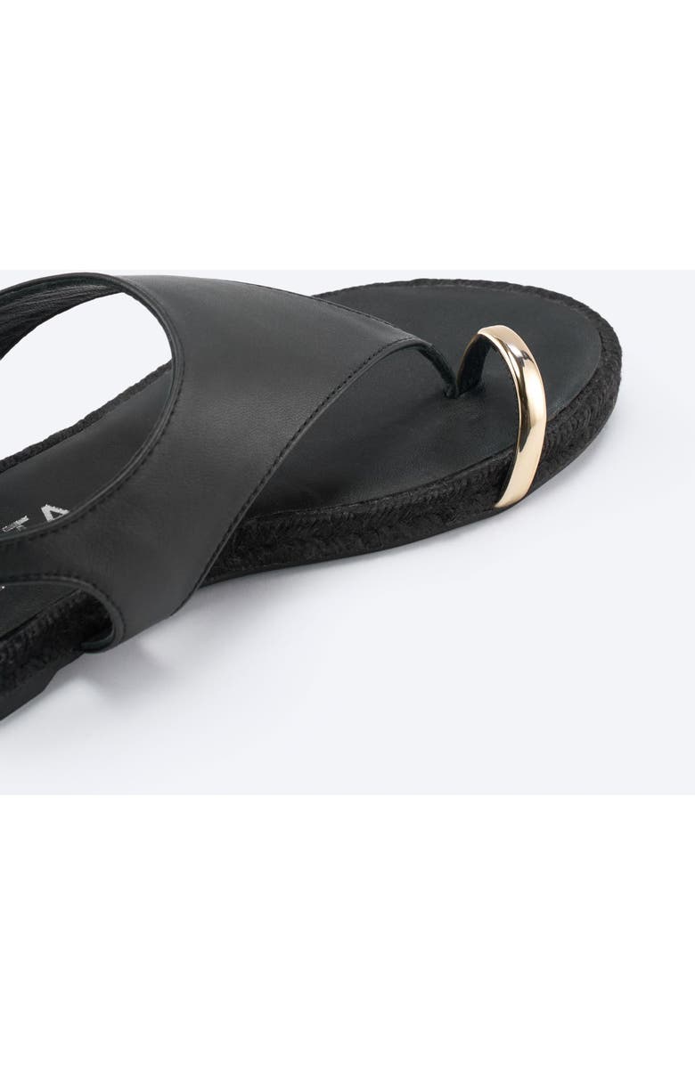 VISCATA Delmar Leather Sandal Flats, Alternate, color, Black