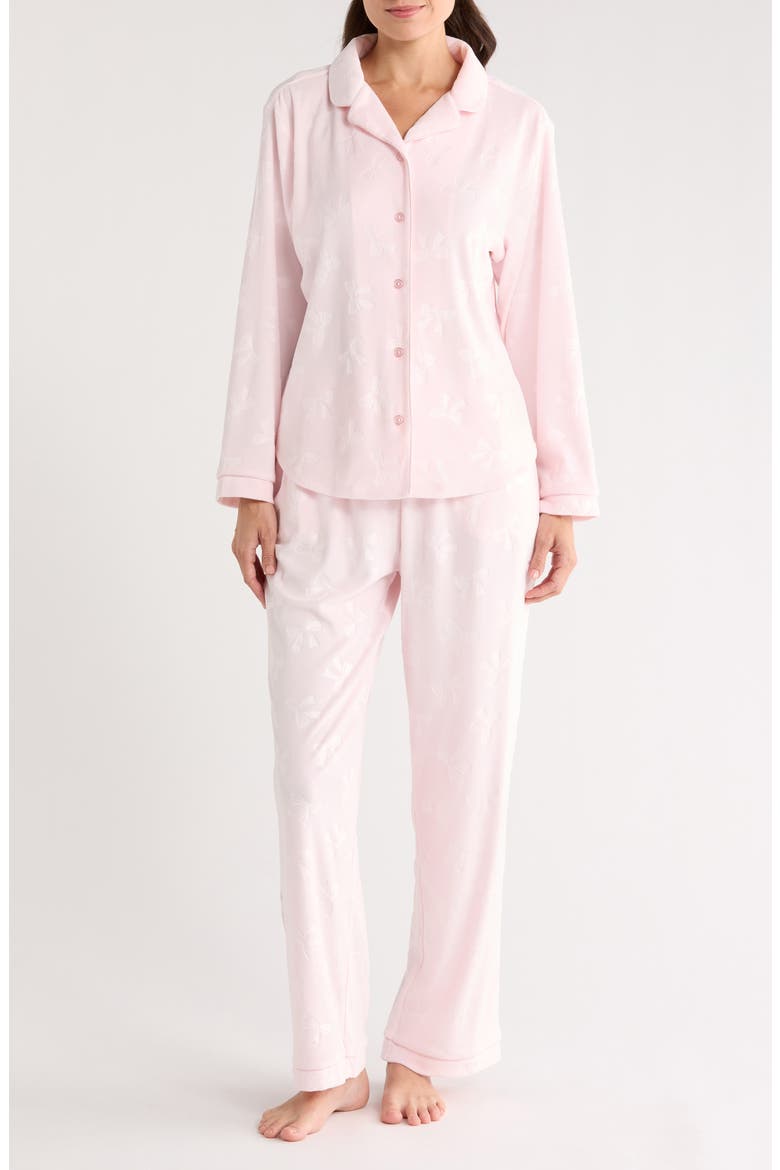 Addie Velour Long Pajamas, Main, color, DUSTY ROSE