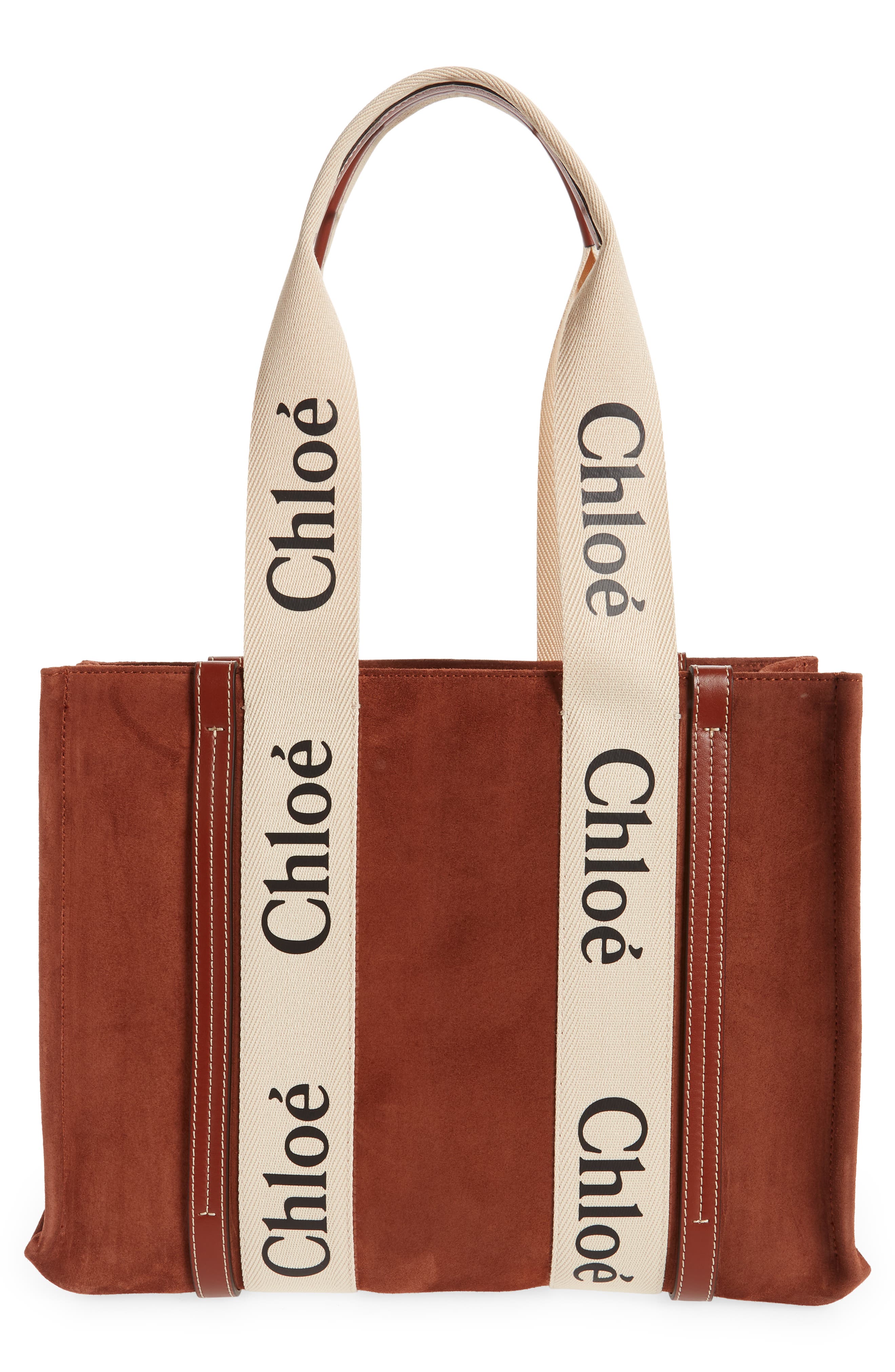Chloé Medium Woody Suede Tote, Alternate, color, 