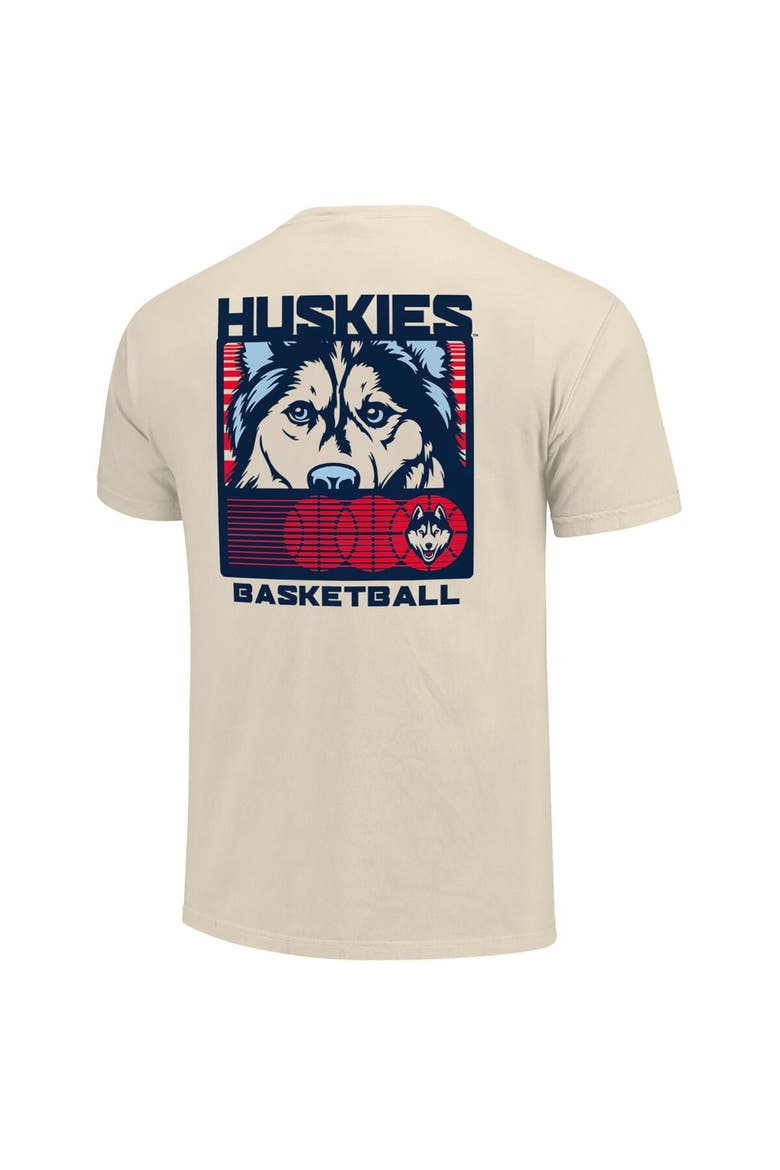 Men's  Cream UConn Huskies Basketball Staredown Comfort Colors, Alternate, color, Cream