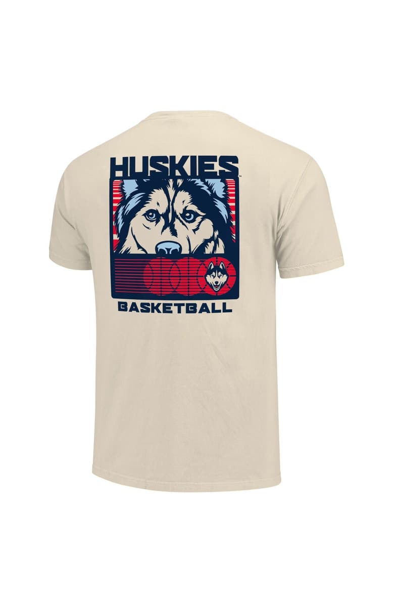 IMAGE ONE Men's  Cream UConn Huskies Basketball Staredown Comfort Colors, Alternate, color, Cream