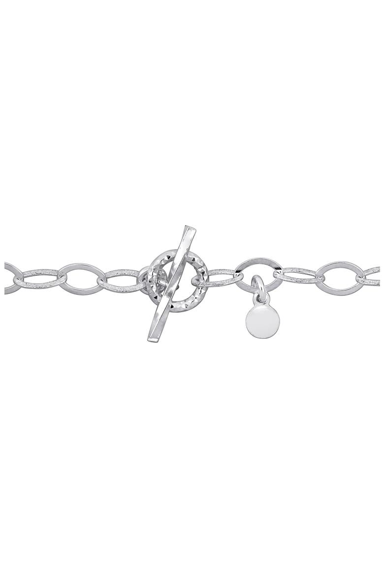 Textured Oval Link Bracelet, Alternate, color, SILVER