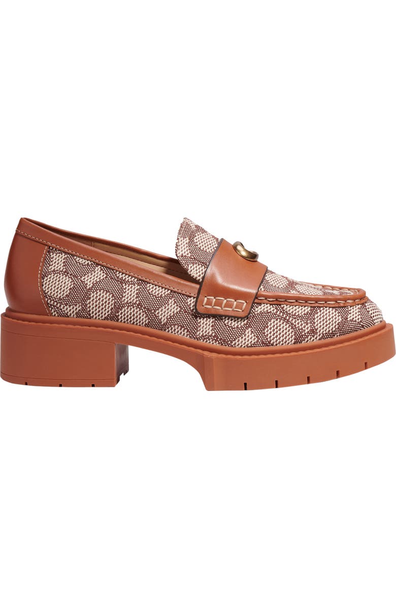 COACH Leah Textured Jacquard Platform Loafer, Alternate, color,