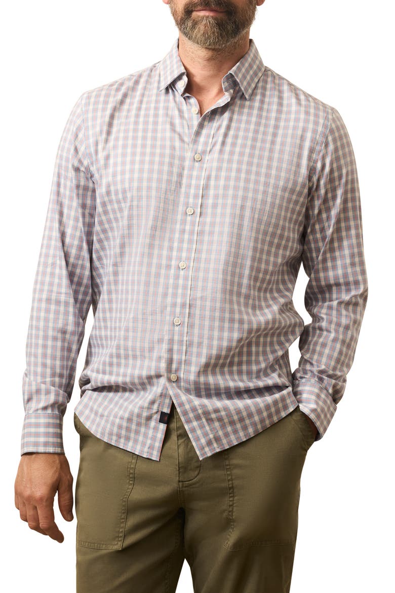 The Movement Button-Up Shirt, Main, color, ATOLL RED PLAID
