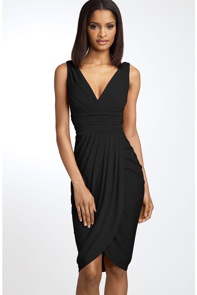 Sarong Dress, Main, color, BLACK