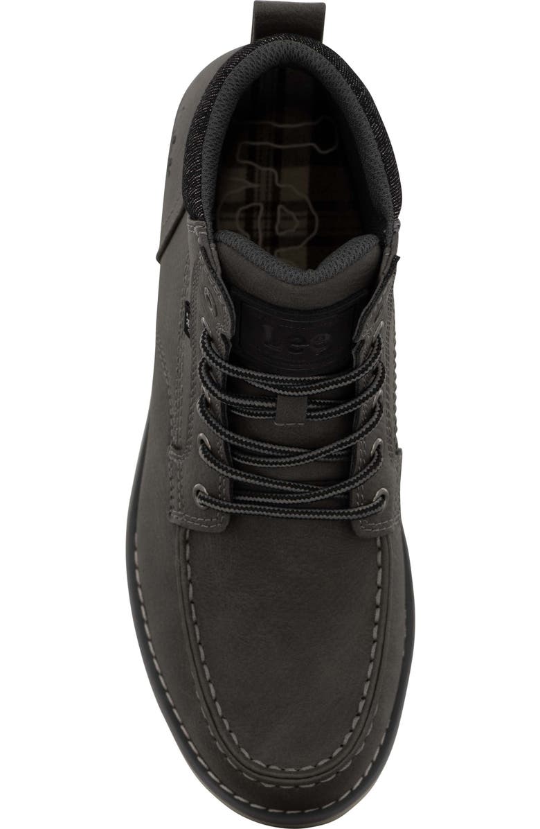 Lee Waylon Lace-Up Boot, Alternate, color, Charcoal Wax/ Black Denim