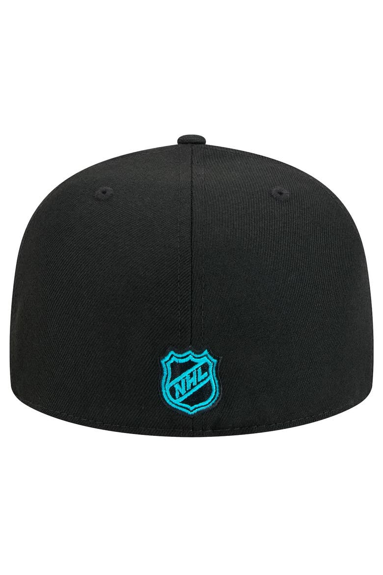 Men's New Era Black San Jose Sharks Core 59FIFTY Fitted Hat, Alternate, color, Black