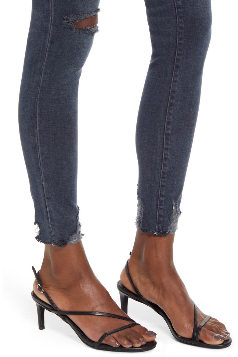 Emma Ripped Ankle Skinny Jeans, Alternate, color, KENT