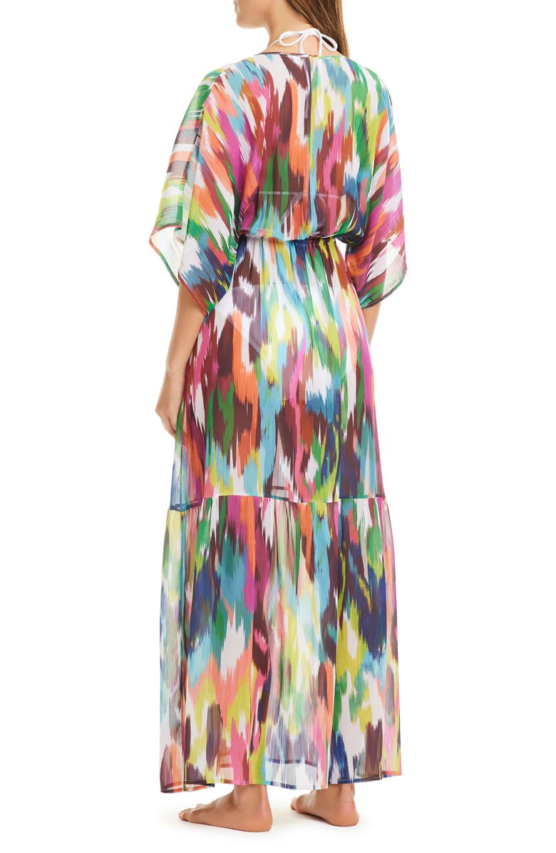 BLEU by Rod Beattie Ikat Print Cover-Up Dress, Alternate, color, Blue Multi