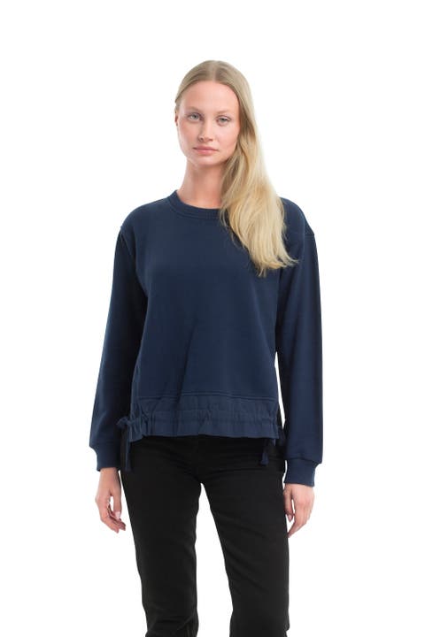 Woven Side Panels Sweatshirt