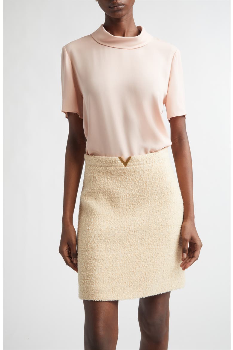 Silk Georgette Top, Main, color, ROSE
