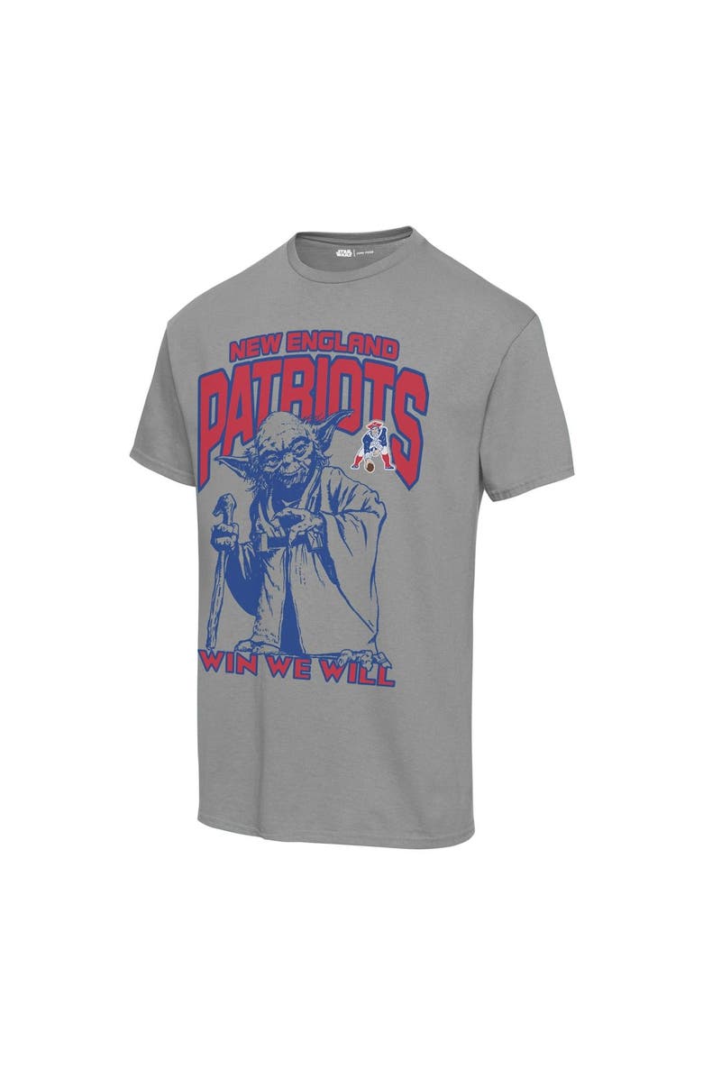 Junk Food Unisex Junk Food Graphite New England Patriots Disney Star Wars Yoda Win We Will T-Shirt, Alternate, color,