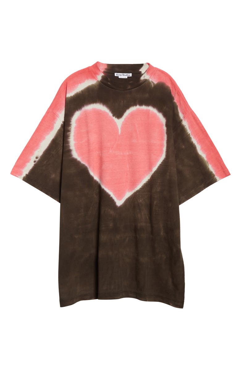 Acne Studios Edra Couer Tie Dye Cotton Graphic Tee, Alternate, color, 