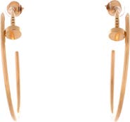 Pre-Owned Cartier Juste un Clou Hoop Earrings 18K Rose Gold XL