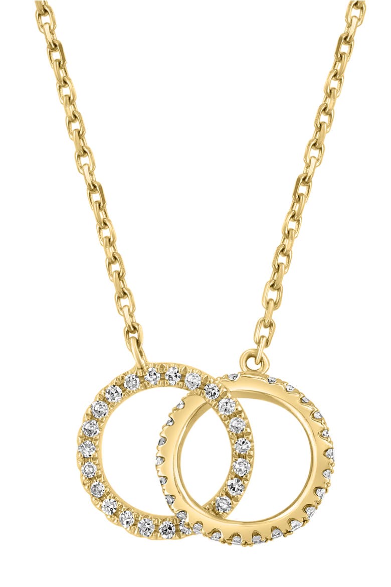 14K Yellow Gold & Diamond Linked Pendant Necklace - 0.24 ctw, Main, color, YELLOW GOLD