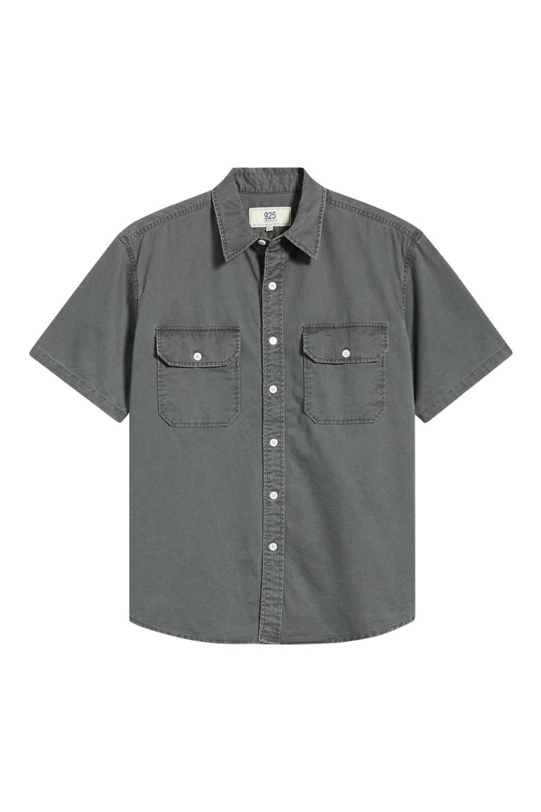 Blueprint Short Sleeve Button-Up Work Shirt, Alternate, color, WASHED BLACK