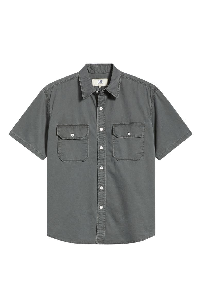 925 Originals Blueprint Short Sleeve Button-Up Work Shirt, Alternate, color, Washed Black