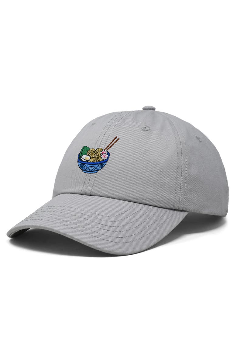 Noodles Embroidered Casual Cap, Alternate, color, Gray
