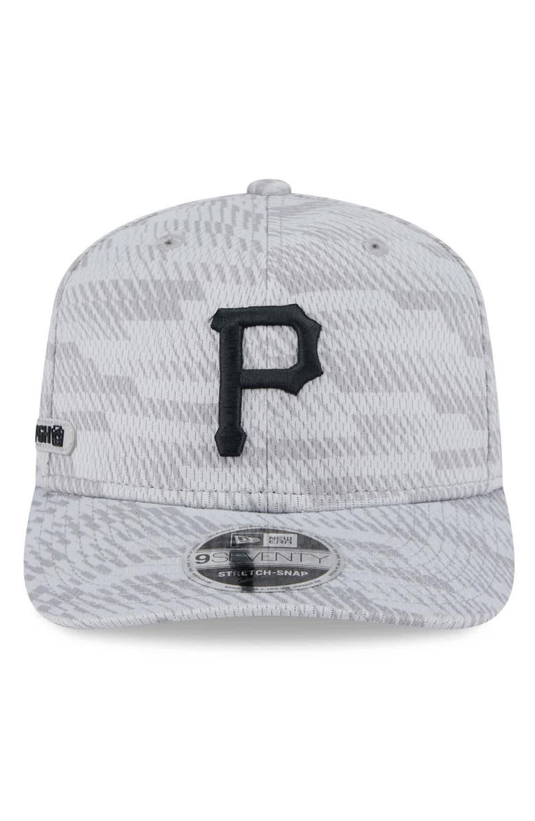 New Era Men's New Era Gray Pittsburgh Pirates 2025 MLB Clubhouse 9SEVENTY Stretch-Snap Hat, Alternate, color, 