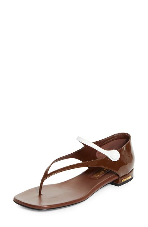 Women's Miu Miu Flat Sandals | Nordstrom