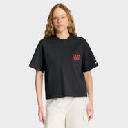 Nike Women's Nike Black Washington Commanders Rewind Pocket Boxy T-Shirt