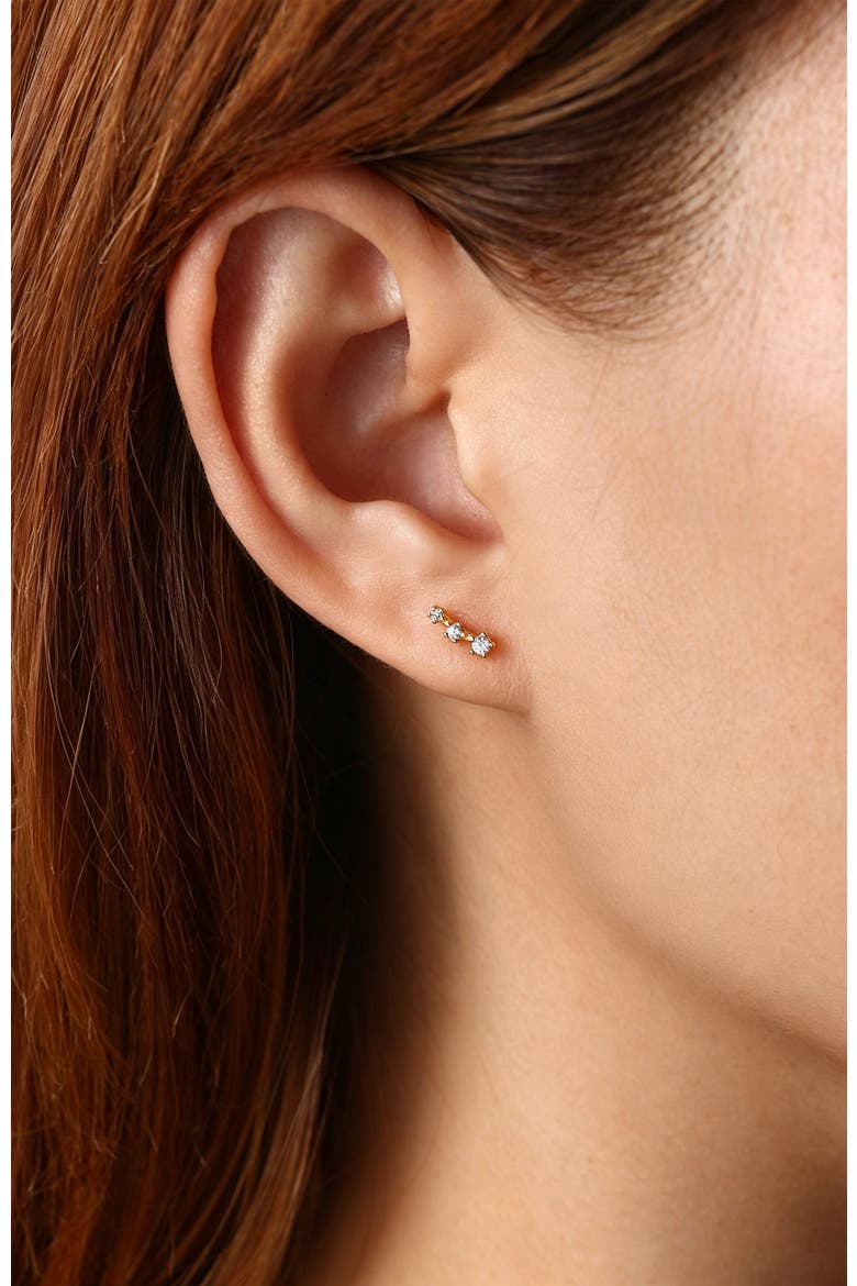 Sparkling Mini Climber Studs, Alternate, color, Gold