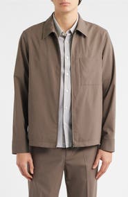 Theory Travel Motion Wool Blend Overshirt