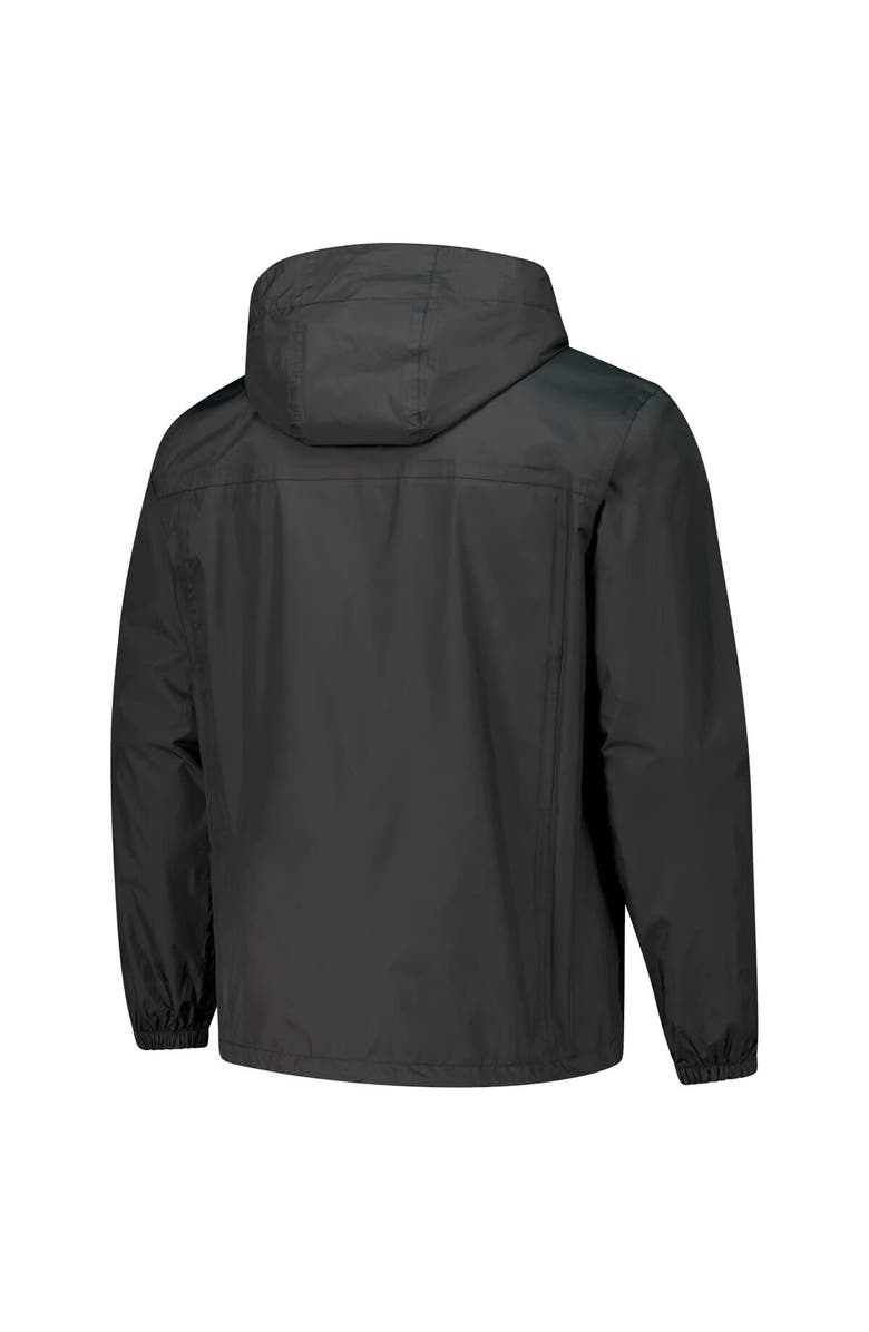 DUNBROOKE Men's Dunbrooke Black San Francisco 49ers Tropic Waterproof Packable Full-Zip Hoodie Jacket, Alternate, color,