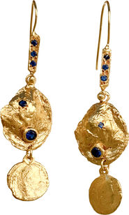 Isadore Lee Buying Time Sapphire Stone Earrings