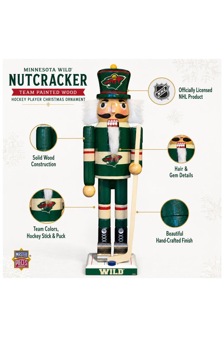 Minnesota Wild Collectible Nutcracker, Alternate, color, Multicolor