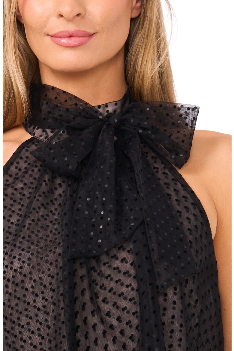 Swiss Dot Tulle Top, Alternate, color, RICH BLACK