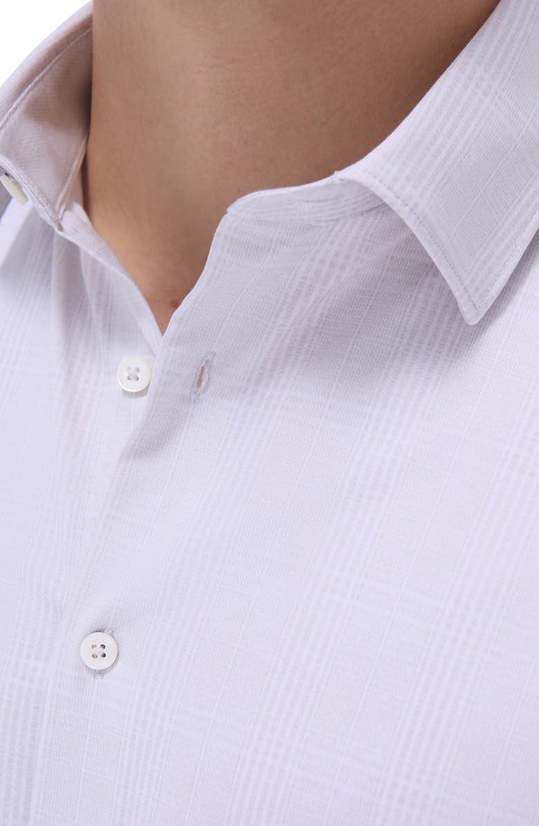 Bugatchi Jimmy OoohCotton<sup>®</sup> Print Button-Up Shirt, Alternate, color, Almond
