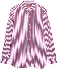 ISAIA Rigato Stripe Poplin Button-Up Shirt