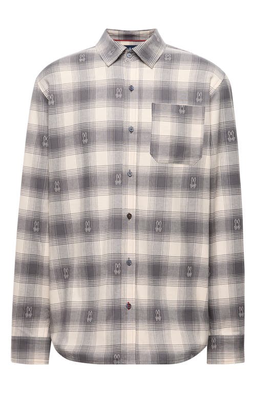 Psycho Bunny Kurt Plaid Stretch Flannel Button-up Shirt In Multi