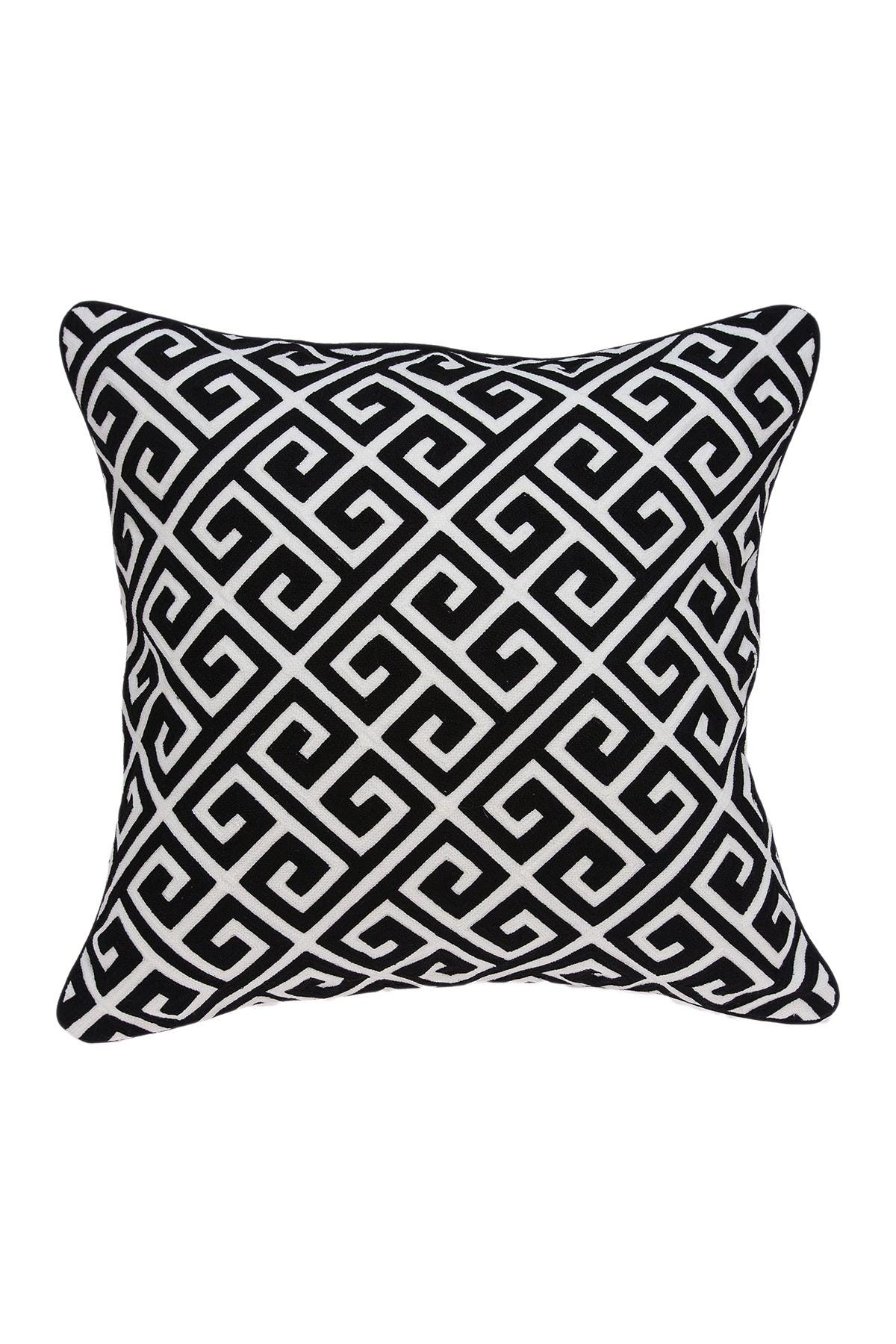 PARKLAND COLLECTION Cameo Transitional Pillow - 20" x 20" - Black