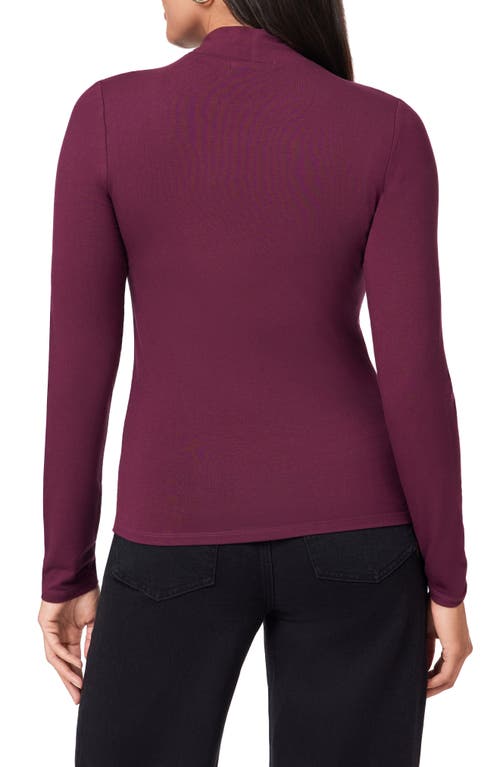 Scotch & Soda Long Sleeve Mock Neck Top In Purple