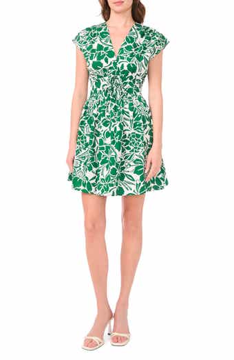 CeCe Deep V-Neck Minidress