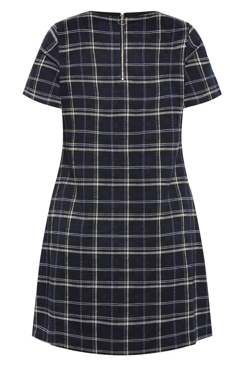 Check Love Knit Dress, Alternate, color, NAVY CHECK
