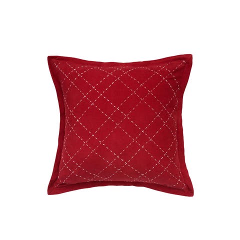 Elliot Cotton Corduroy Hand Stitched Decorative Throw Pillows