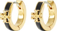 Tory Burch Icon Enamel Huggie Earrings
