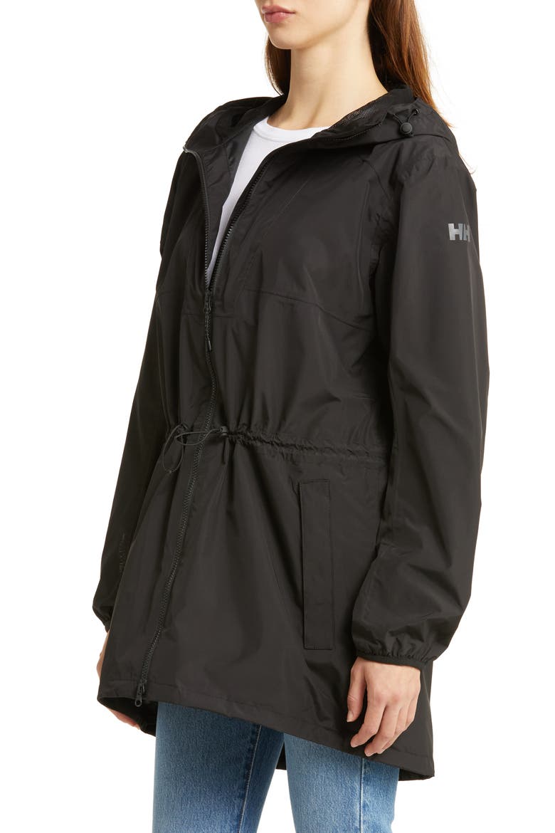 Essence Waterproof Raincoat, Alternate, color, BLACK