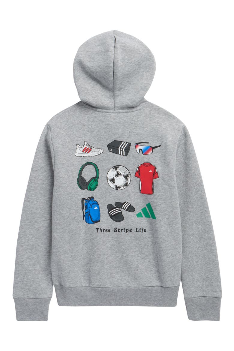 Kids' Fleece Hoodie, Alternate, color, MEDIUM GREY HEATHER