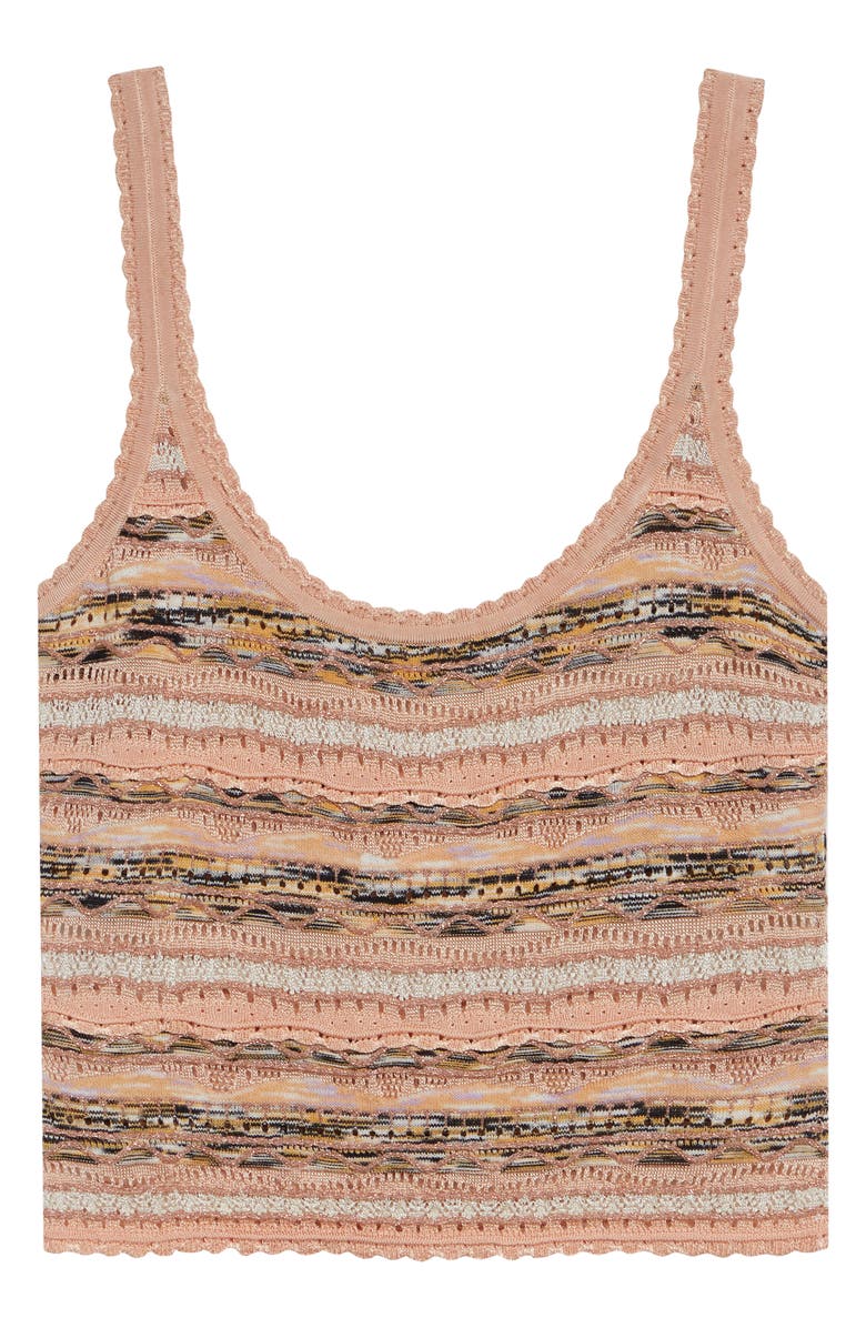 Ulla Johnson Clotide Multi Stitch Pointelle Tank, Alternate, color, Hibiscus
