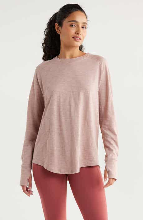 Zella Relaxed Washed 2.0 Long Sleeve Slub Tee