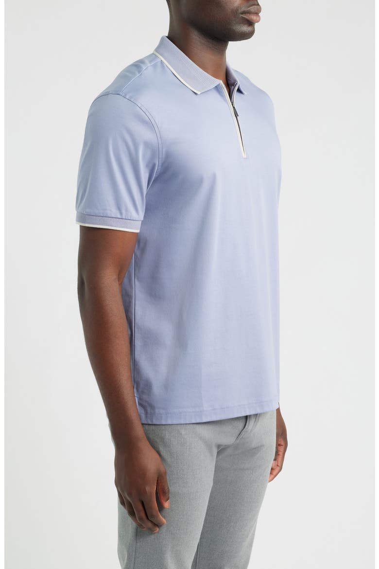 Pima Cotton Quarter Zip Polo, Alternate, color, ORCHID