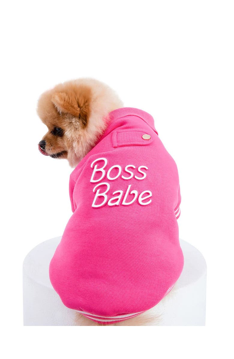 Moshiqa Boss Babe Dog Sweatshirt, Main, color, Pink